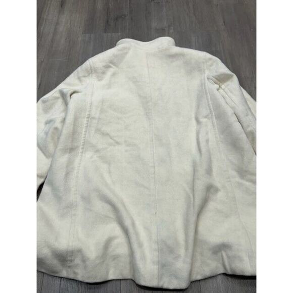 Oscar de la Renta Womens Fleece Jacket Button Down Wool Angora Cream Size 16 - Picture 4 of 16